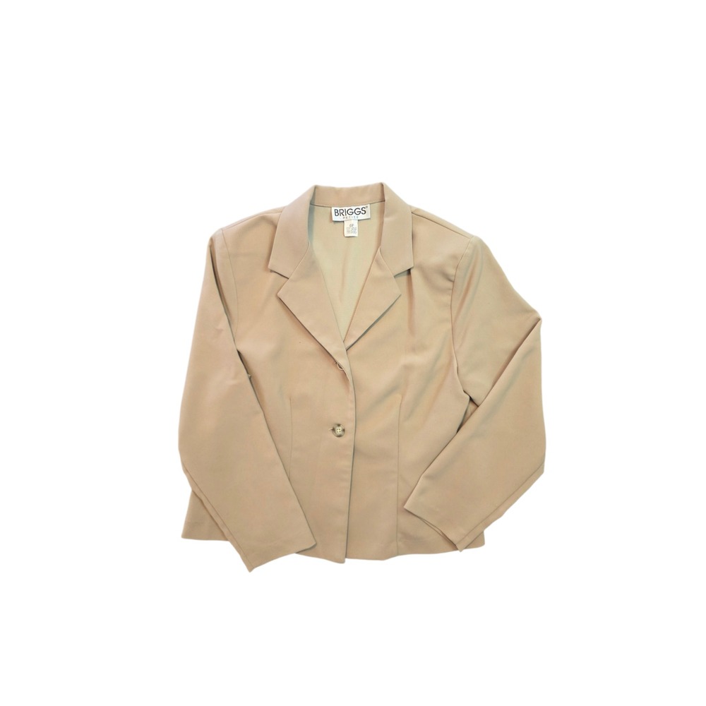 Vintage Briggs petite two button blazer with shoulder pads size 6p
